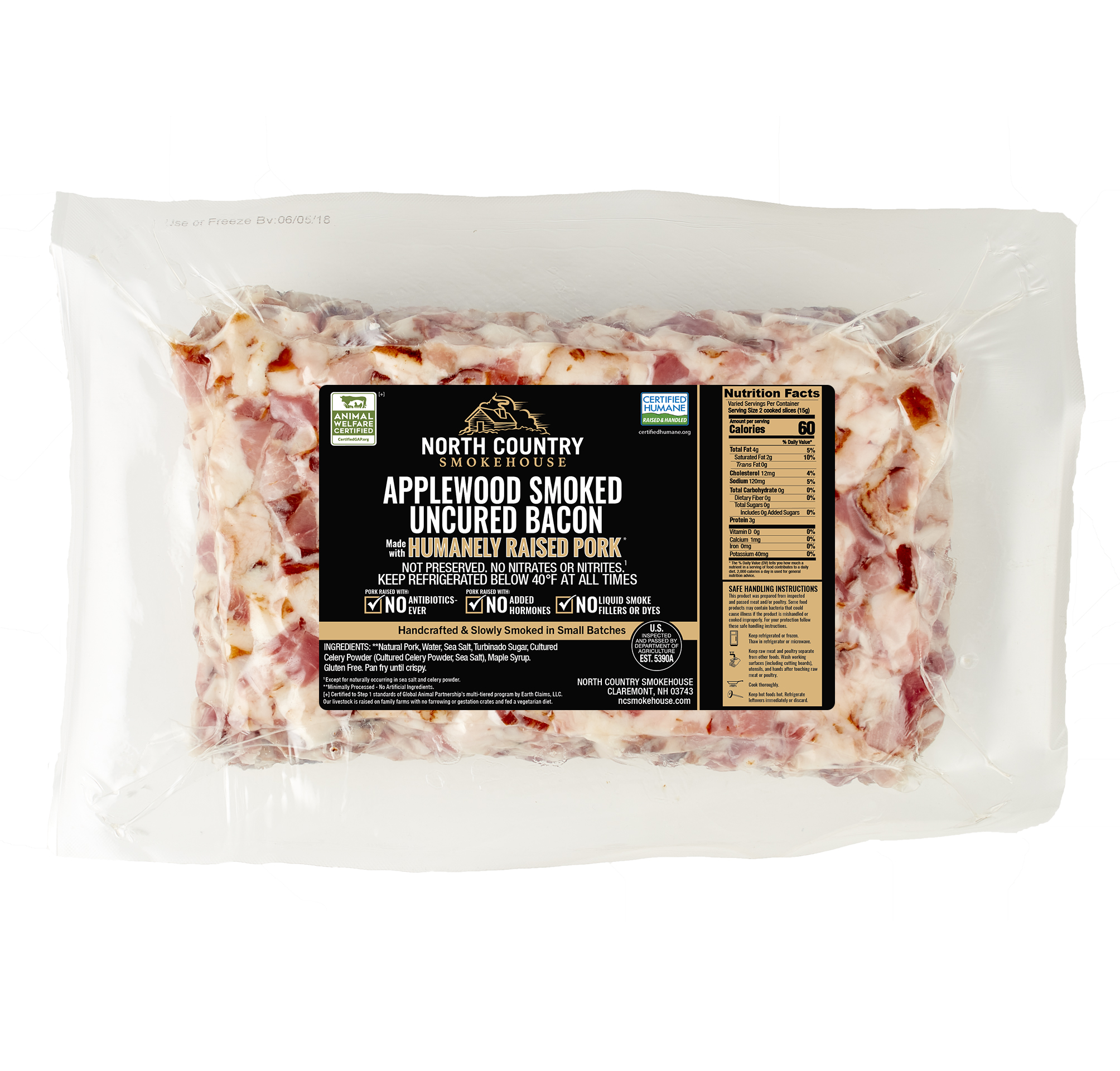 Applewood Smoked Uncured Diced Bacon