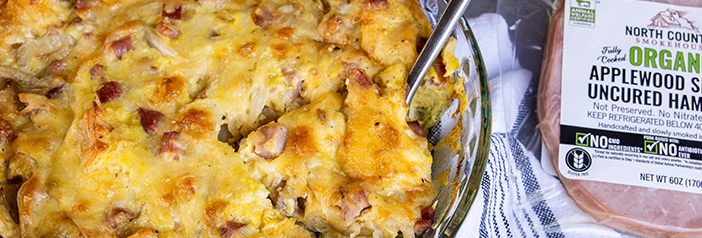 Diced Ham & Gruyere Breakfast Casserole